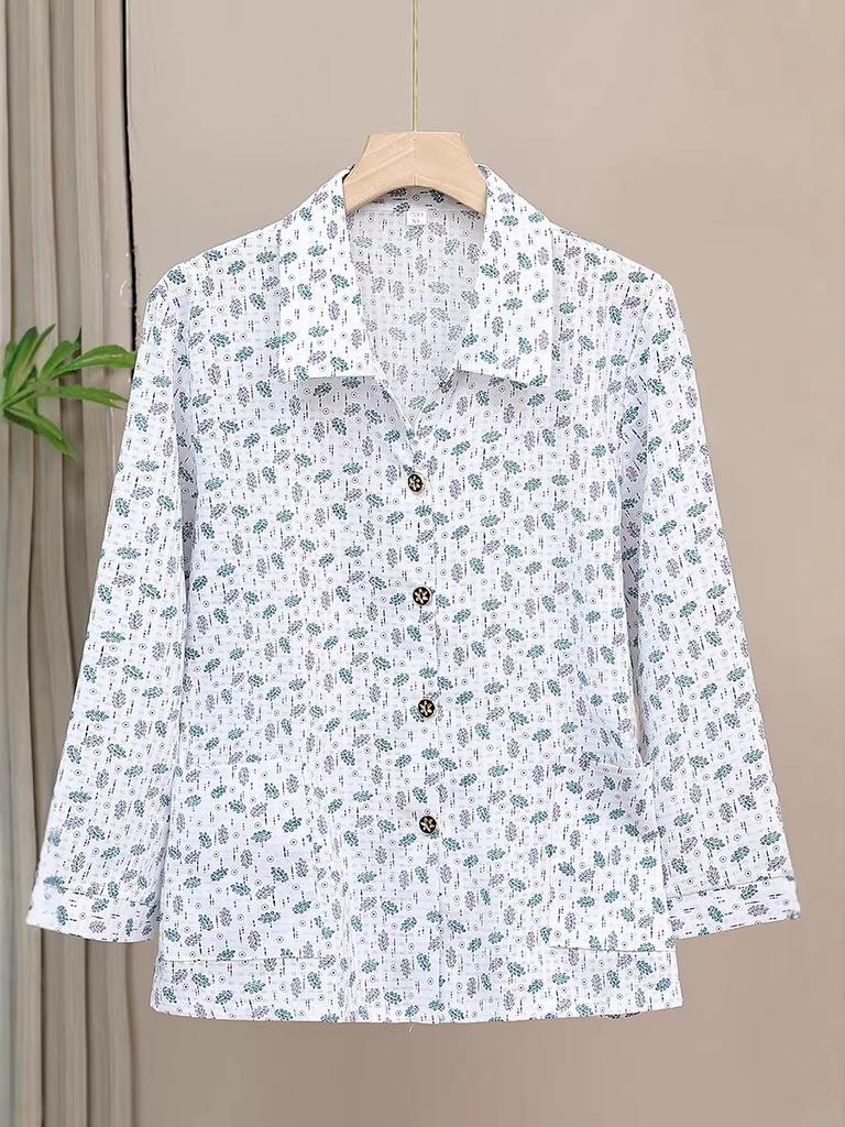 Floral Summer Shirt for Women In Their 60s and 70s