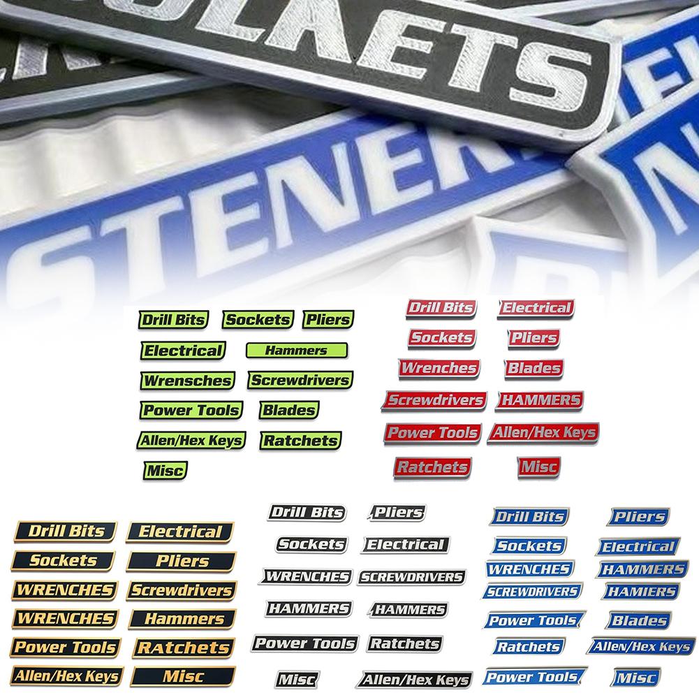 12 Pieces/set Of Portable Magnetic Toolbox Labels  Magnetic Toolbox Labels For Quick And Clear Identification