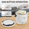 OSBA Mini Rice Cooker, 1L Small Rice Cooker 2 Cup-uncooked Travel Rice Maker 12V for Car with Steamer, Auto Keep Warm Suitable For 1-2 People, White