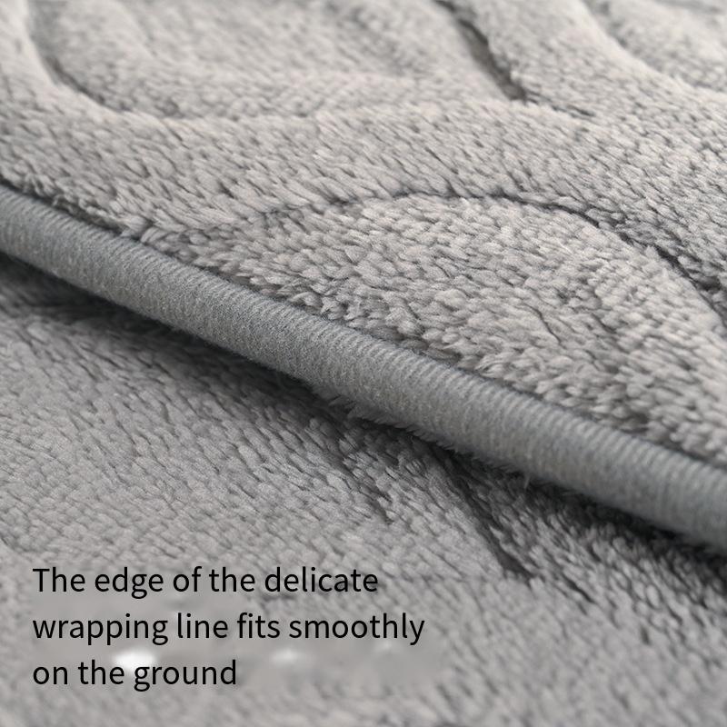 New Product: Shumian Velvet Jacquard Bathroom Quick Drying Floor Mat Shower Room Household Door Non Slip Wiping Foot Mat