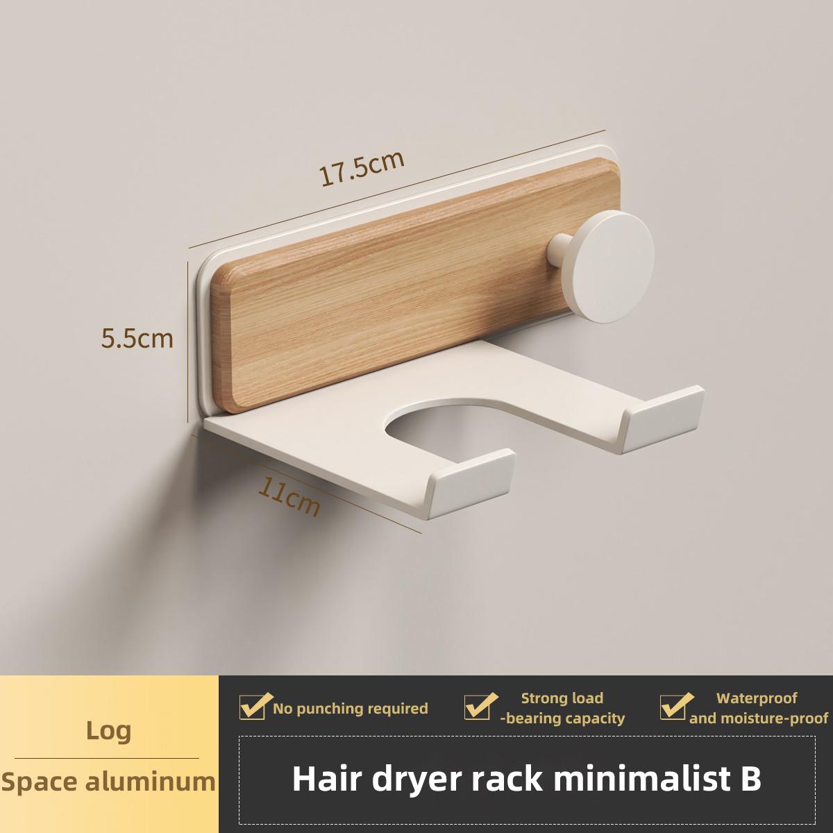 

Держатель для фена из орехового дерева для Dyson/Laifen, полка для ванной комнаты без сверления, простая установка, органайзер для хранения вещей