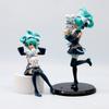 Anime Hatsune Miku Sitting and Standing Character Yulin Dog Cute Collection PVC Model Car Decoration Desktop Ornaments