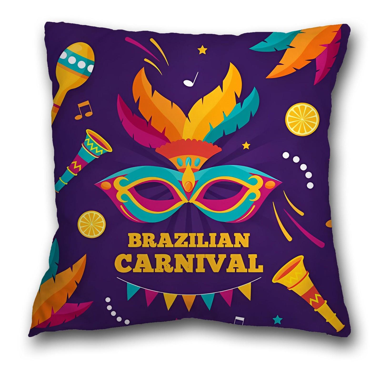 

18x18 наволочки бразильський карнавал плед подушки лляні наволочки для дивана диван прикраси будинку One Size