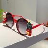 Oversized Round Merry Christmas Luxury Brand Designer Sunglasses Women For Men Vintage Popular Party Decorate Punk Sun Glasses