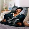1pc Scarface-Inspired Flannel Blanket - Soft Cozy All-Season Throw for Bedroom, Sofa, Camping, Travel - Perfect Gift for Movie FansB48