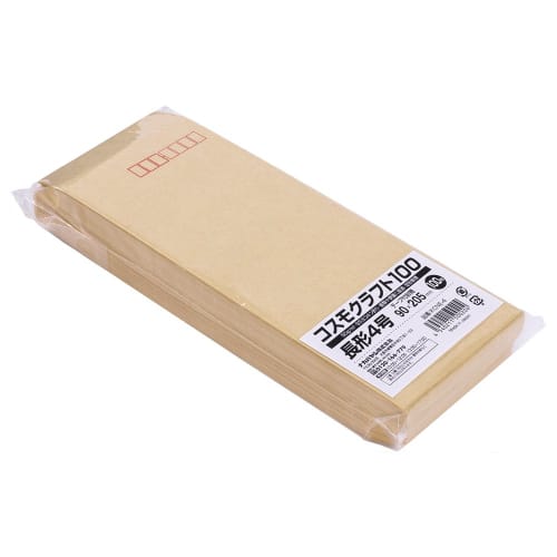 

Craft envelopes long size 4 B5 horizontal 4 fold with tape 100 sheets KCNE-4