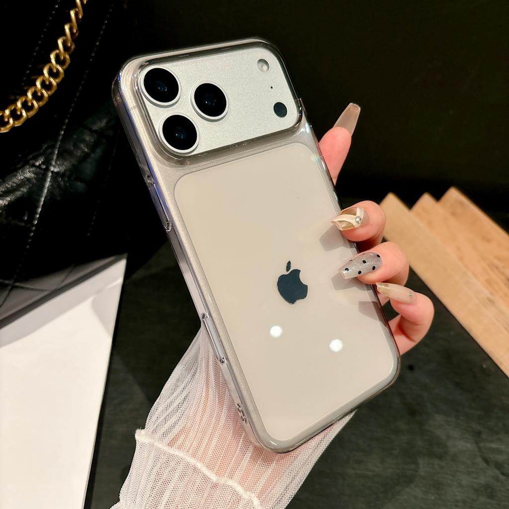 Ultra Thin HD Clear Hard PC Orange Color Phone Case For For Iphone 17 Pro Max Slim Transparent Solid Color Shockproof Armor Cover