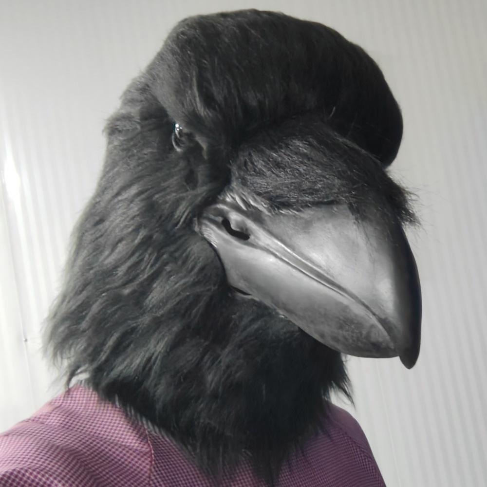 Halloween Cute Animal Raven Costume Mask Eagle Head Mask Masquerade Cos Dress Up Props