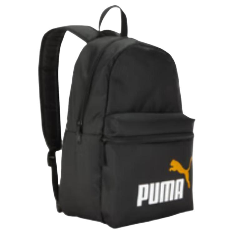 Puma Logo Minimalist Versatile Fabric Backpack Medium Unisex backpack Black 078560-05 Black