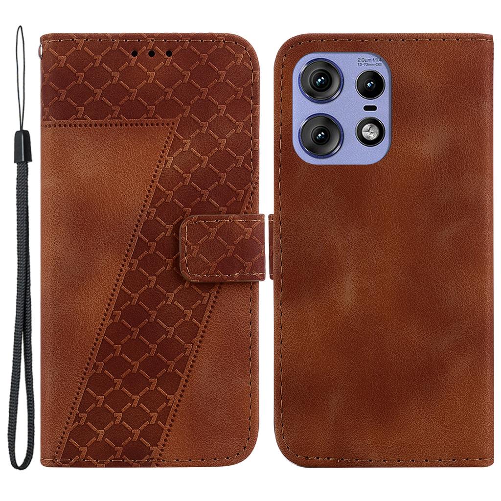 For Motorola Edge 50 5G/Edge 50 Pro 5G Case 7-Shape Imprinted Wallet Leather Phone Cover