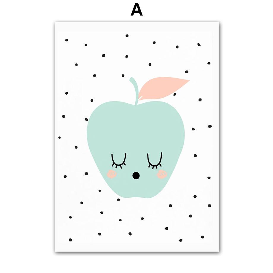 

Фрукты Яблоко Груша Банан Радуга Любовные Цитаты Постеры Принты Холст Картина Скандинавский Детский Настенный Арт Картинки Детская Комната Домашний Декор 21X30cm No Frame