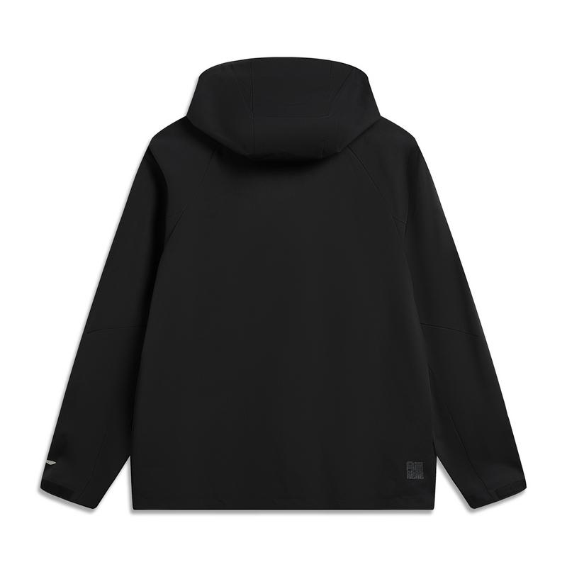 Li Ning Outdoor CF Shell Color Block Windproof Breathable Water Resistant Loose Single Layer Jacket Men jackets Black AFDW231-2
