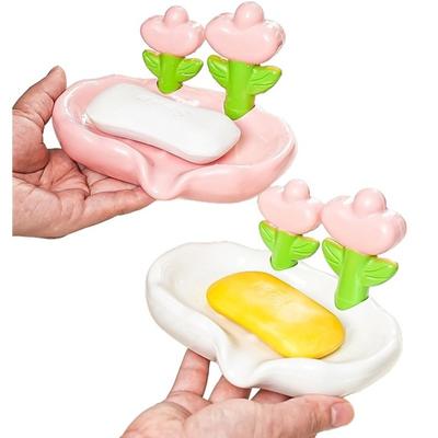 Soap Container Washbasin with Standing Water Duck Shaped High-end Bathroom Accessories Draining Must-have for Families