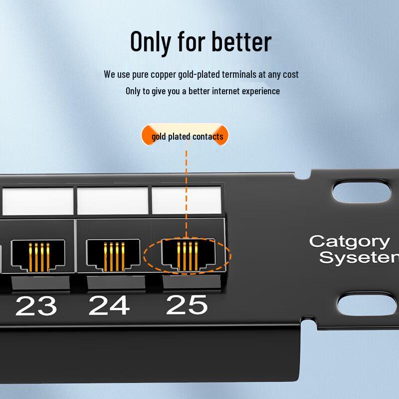 SAMZHE 25-Port 1U Rack Mount Modular Voice Patch Panel