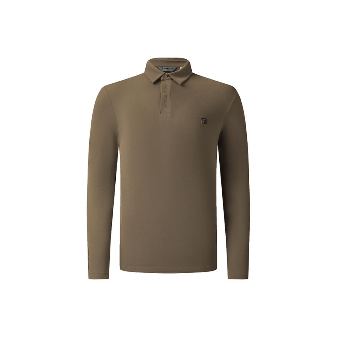 

FILA Golf Series Fashion Versatile Casual Sports Slim Fit Knitted Long Sleeve Polo Shirt Men tops A11M545224FBN XXL