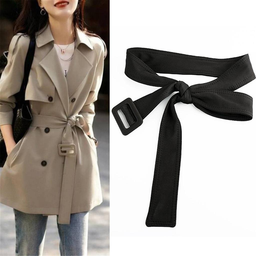 Women Wide Waist Belt Waistband Outerwear for Coat Windbreaker Multicolored Winter Coat Waist Belt with Buckle