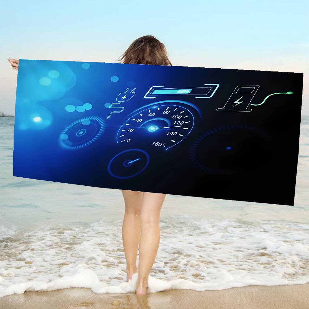 Car Racing Dashboard Area Bath Towel Microfiber Soft Water Absorbing Breathable For Girl Kids Decorative Cartoon Beach Towel