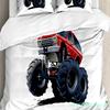 Excavator Car Vehicle Road Sign 3pcs Bedding Set For Bedroom Double Bed Home Textile Duvet Cover Quilt Cover Pillowcase