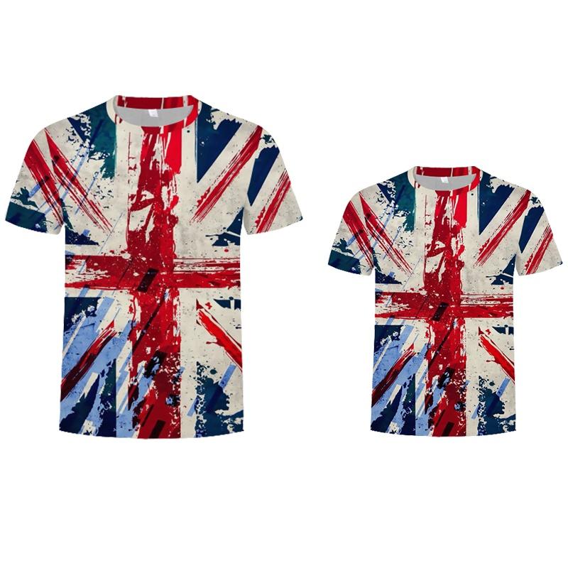Classic Union Jack T-shirt For Men Women And Kids Casual And Simple Design