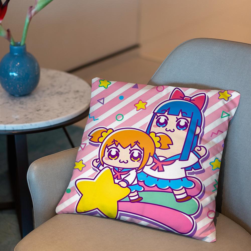 Милая аниме Поп Тим Эпик Наволочка 2-в-1 Двусторонняя Плюшевая Подушка | Автомобиль/Диван/Кровать | Идеальный Подарок 12x12Inch