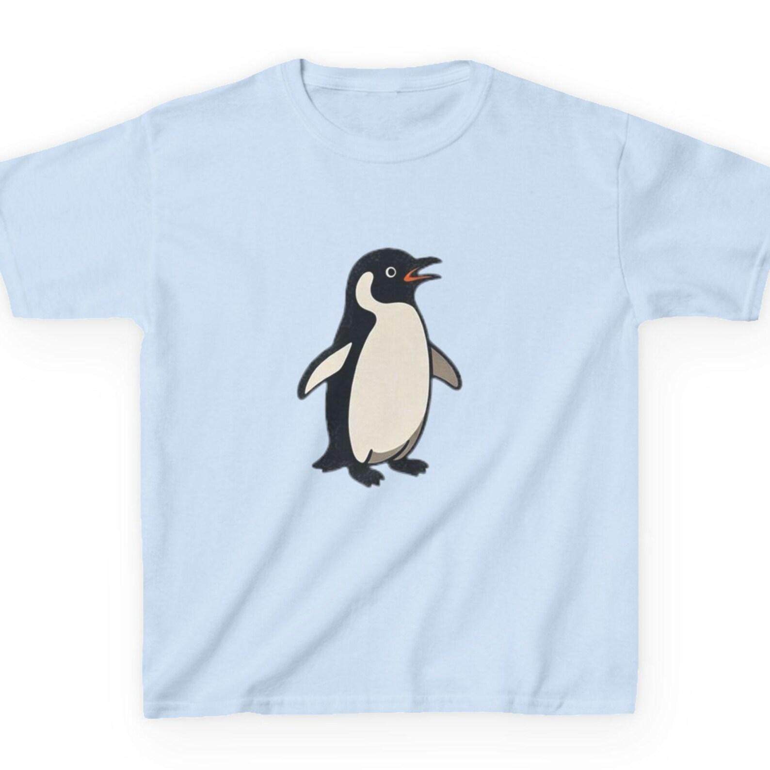 Cartoon Penguin Kids T-shirt | Cute Walking Penguin Illustration Fast & Free Shipping USA 110