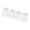 ACROPIX Universal Silver Tone Tire Stem Valve Caps 4 Pcs