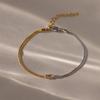 S925 Sterling Silver Color Block Knot Rope Bracelet for Women: Niche Light Luxury, Perfect for Daily Commute