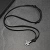Alloy Cross Necklace Vintage Woven Leather Personality Jewelry For Men Women Cross Trend Element