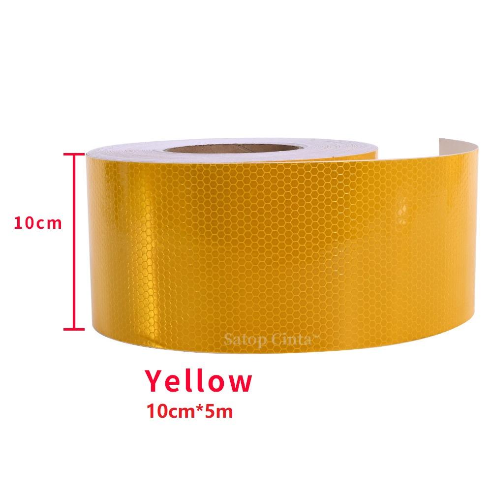 5CM/10CM/15CM/20CM*5M Yellow Reflective Tape High Vis Conspicuity Safet Stickers Waterproof Adhesive Reflectors Tape For Trailer