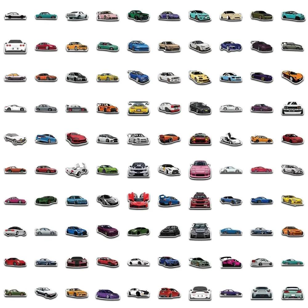 50/100PCS JDM Car Stickers - Retrofit Racing Graffiti Decals for Laptop Guitar Bike Skateboard Waterproof Kid Toy Decor