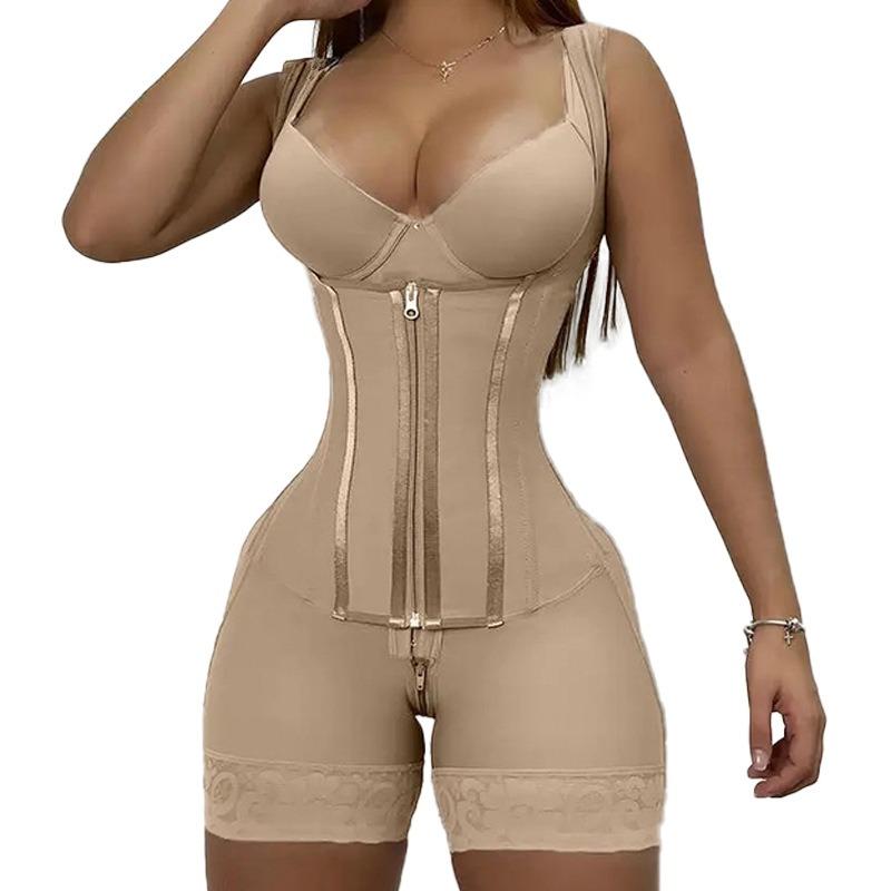Guaina modellante dimagrante a vita alta con cerniera e bottoni Cincher vita Modellatore del corpo