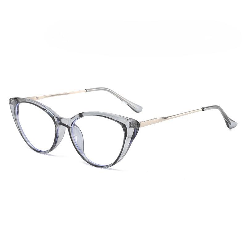 Modische Cat-Eye Blaulichtfilter-Myopiebrille Unisex Hochauflösend Ultraleichtes Brillengestell Minus Dioptrie 0 bis -4.0