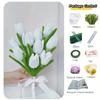 Chenille Stem Tulip Bouquet Kit, DIY Pipe Cleaner Flowers Craft, Creative Gift for Mom Wife Girlfriend