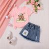 Set di gonne casual in denim alla moda per bambine