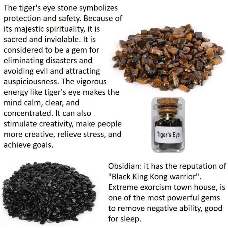 9PCS Gemstones Bottles Crystals and Healing Stones Witchcraft Supplies Crystals Chakra Healing Crystals Bulk Crystals