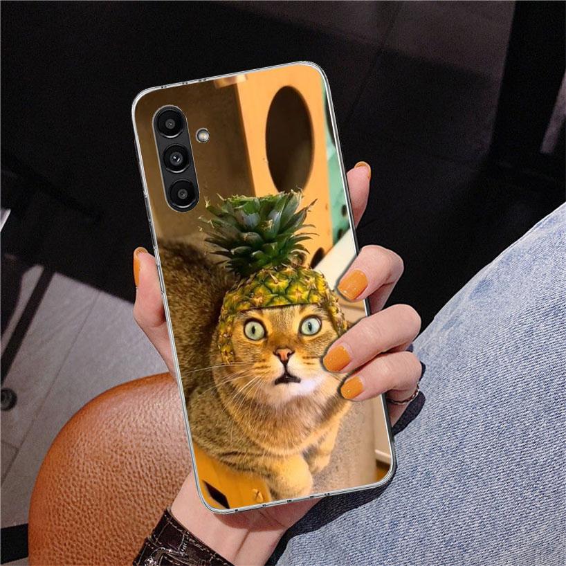 Pet Cat Funny Memes Phone Case For Samsung Galaxy A17 A16 A15 A14 A13 A57 A56 A55 A54 A53 A37 A36 A35 A34 A33 A26 A25 A24 A23 Ga