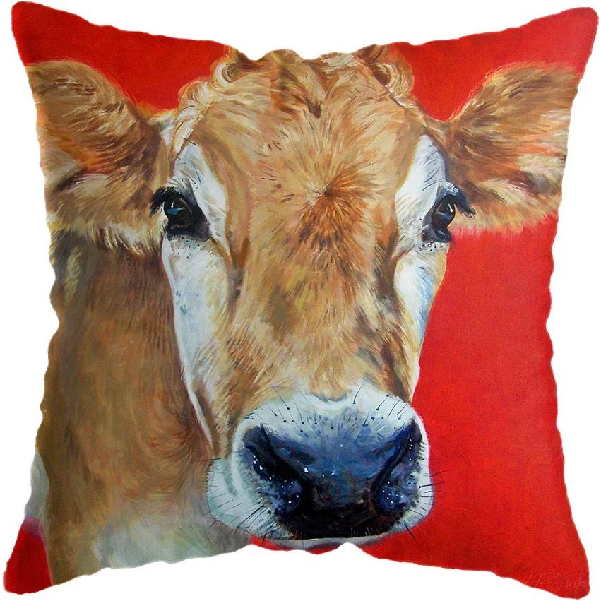 Scottish Highland Animal Print Pillowcase Home Decoration Cushion Cover Sofa