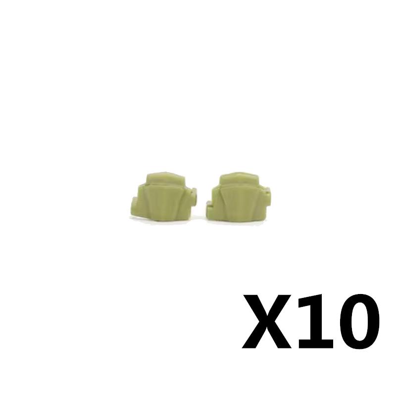 MOC Militärfigur Zubehör Bausteine Alpha SWAT Helm Weste Rucksack Knieschoner Nachtsichtgeräte Steine Spielzeug K017