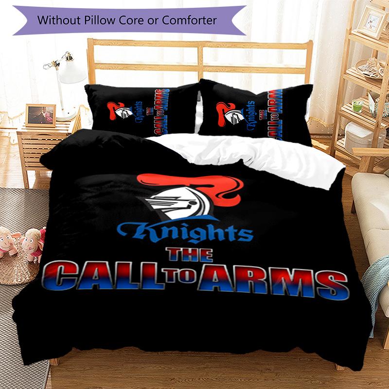 Knights 3pcs Bedding Set Duvet Cover Closure Includes 1 Duvet Cover & 2 Pillowcases for All Seasons Bedroom Home Dorm Decor