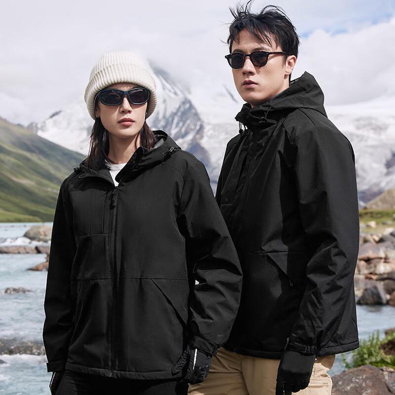 Yiliteng Unisex Winter Outdoor Fleece-Lined Jacket XL