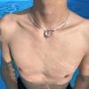 Titanium Steel Necklace Daily Wear Sun Layered Choker for Women Girl Party