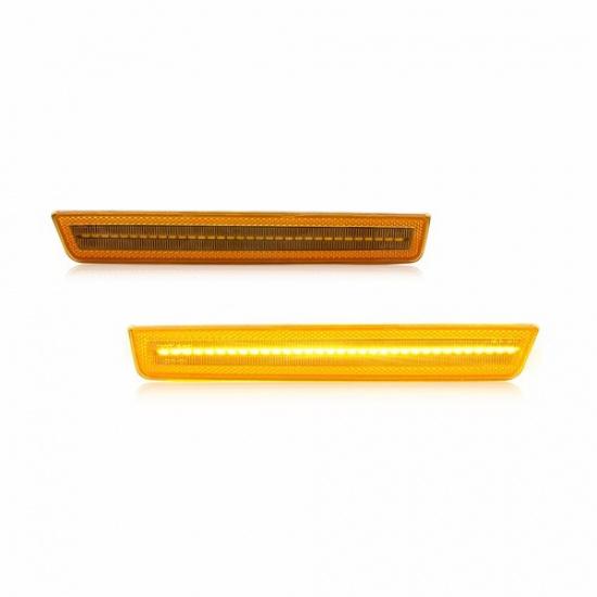 2X Full Amber LED Side Marker Light Fender Lamp For 2015- Dodge Challenger