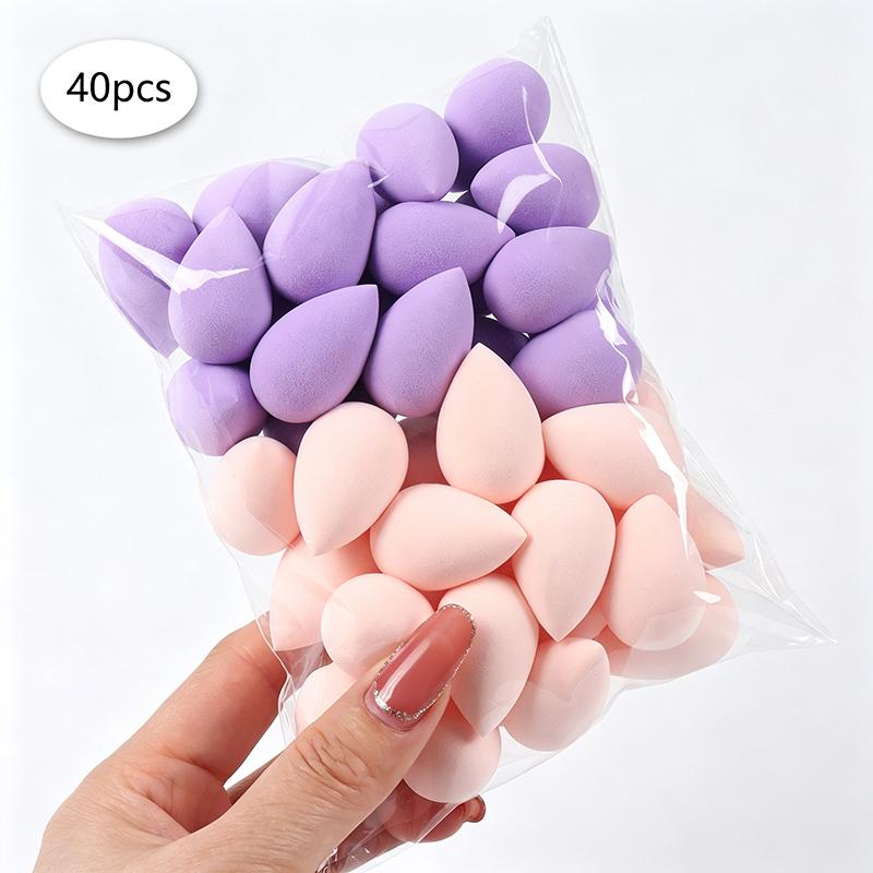 30/40Pcs Mini Makeup Sponges, Expand When Exposed To Water, Can Be Used Both Wet And Dry, Suitable For All Skin Types