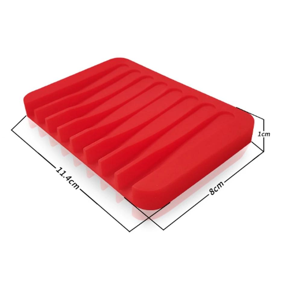 1 Pcs Self-Draining Soap DishSilicone Soap HolderMultifunctional No-Punch Non-Slip Storage Rack Drain Mat for Bathroom Kitchen