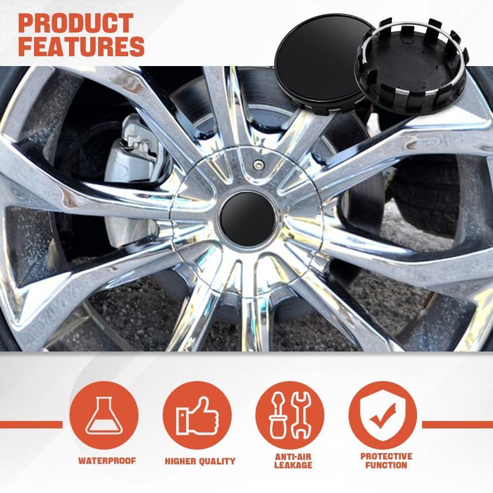 4Pcs Dust-proof Wheel Center Caps Universal Wheel Badge Covers Replacement Rim Hub Caps  Cars