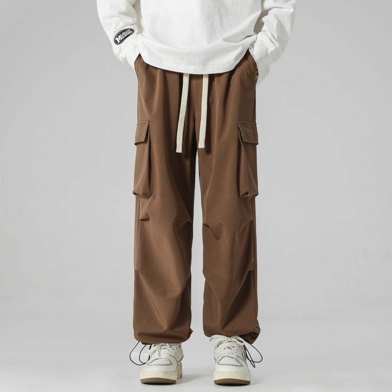Mountain outdoor simple tooling casual pants drape fashion paratrooper trousers trend versatile men