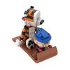 MOC Calvined and Hobbes Model Building Blocks Sleigh Tiger Cartoon Activity Figure Assembled Brick Toy Children's Birthday Gift