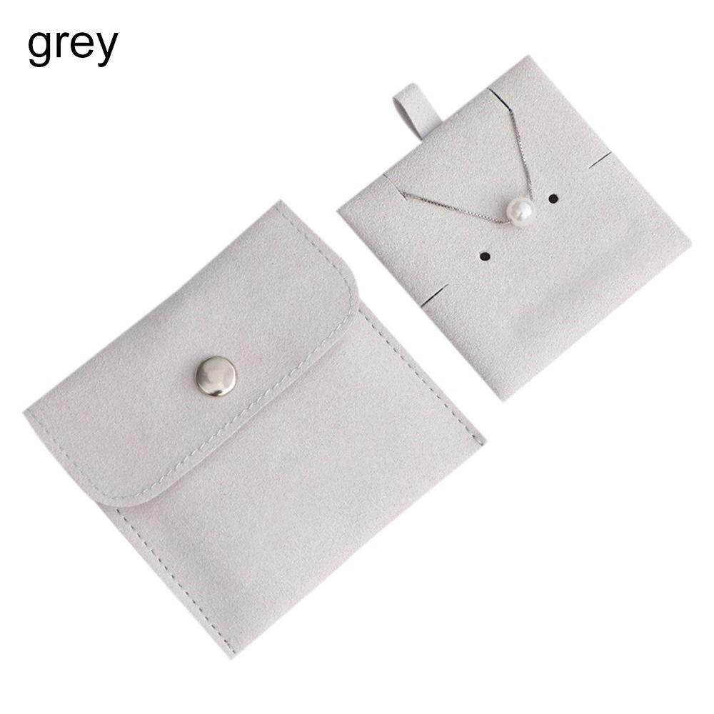 Portable Microfiber Snap Button Storage Pouch Jewelry Bag Bracelet Bag Packaging Bag