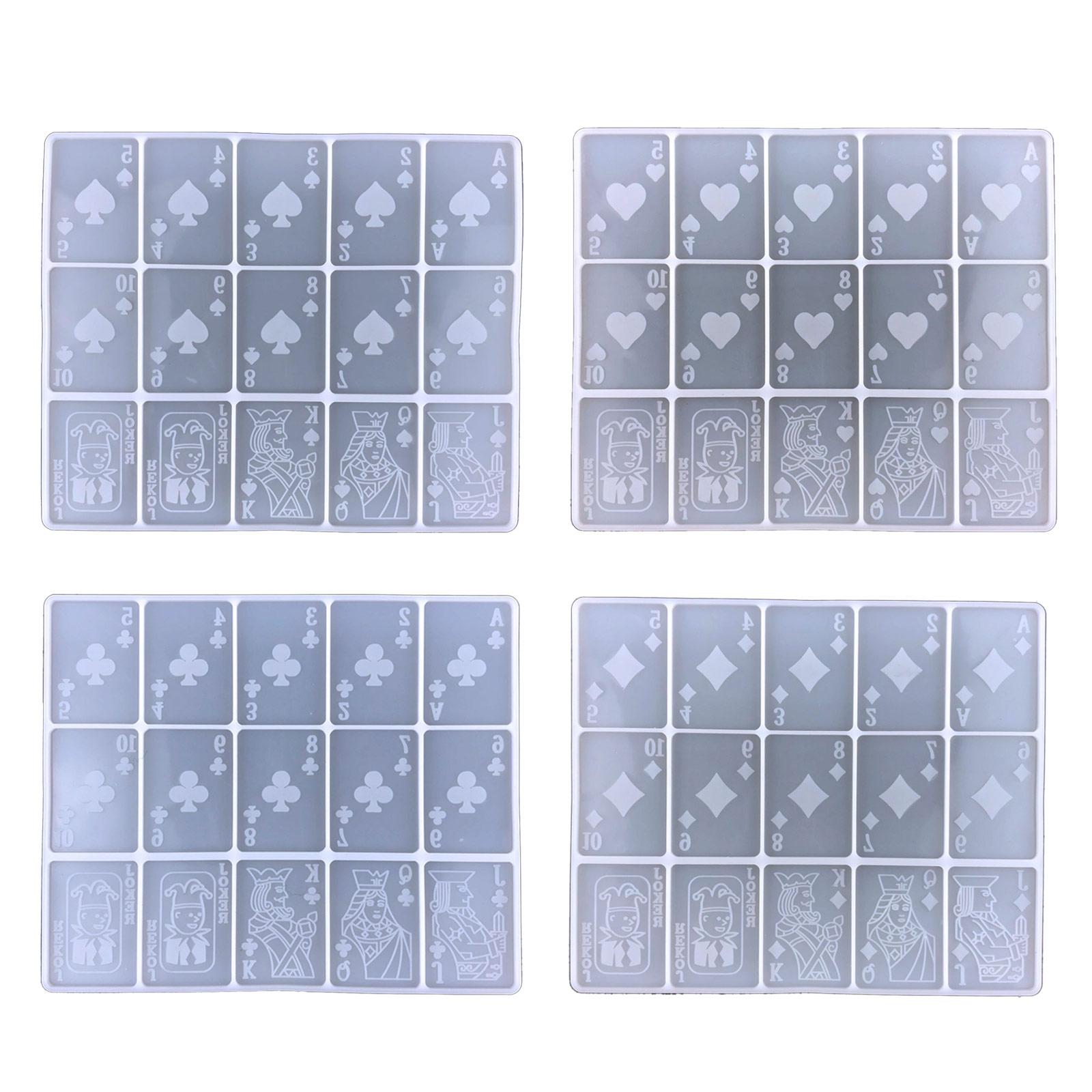 15 Cavities Playing Card Epoxy Molds DIY Resin Craft Cards Silicone Casting Mold for Pendant Keychain Resin Jewelry 1
