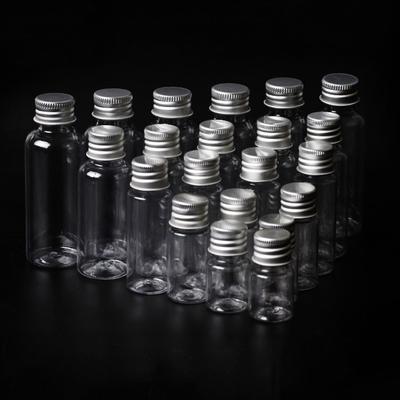10 Stück Transparente Plastik Leere Flasche Klare Aufbewahrungsgläser Blechdose Kosmetikbehälter Mit Aluminiumdeckeln Für Zuhause Küche